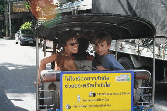 No trip to Bangkok is complete without the obligatory Tuk-Tuk ride through the city's chaotic streets and traffic.