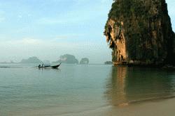 This limestone monolith dominates this tranquil bay near Railay.