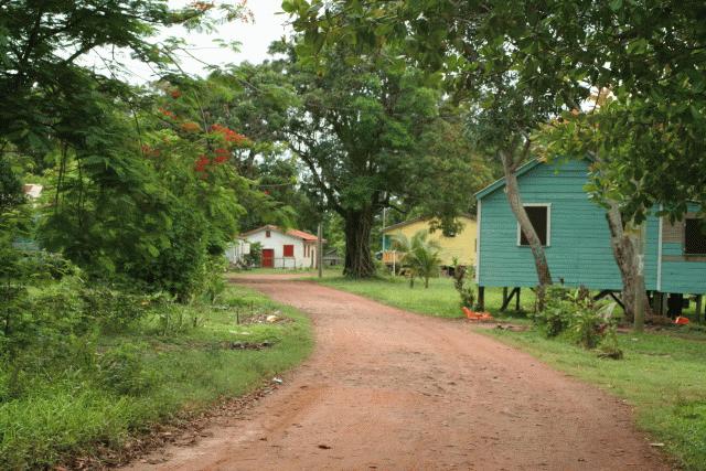 Main Street, Gales Point, Belize.