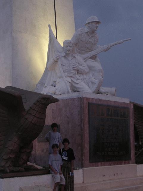 Chetumal, Mexico. Monument celebrating Mexico.