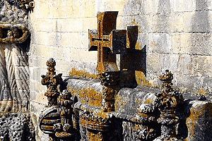 The Knights Templar ensignia is throughout the Convento Christo in Tomar