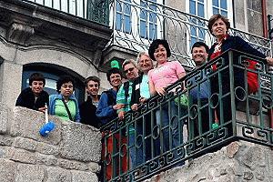 Overlooking the Douro River in Porto during the gigantic San Joao do Porto festivel.