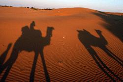 We enter the dunes just in time for sunset