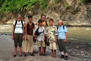 With Sarah and Rune from Denmark, we were all very excited to see so many semi wild orangutans on our first visit