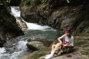 Paul gets ready for the strenous after lunch section of the trip.