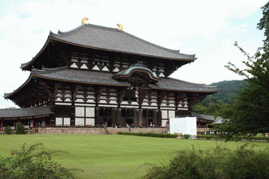 The worlds largest wooden structure to house a sitting Buddha in Nara.