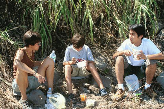 Therese, Paul and Kazu take a lunch break and discuss all that has happened since we last saw him