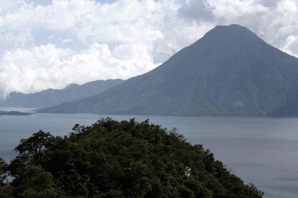 There are four volcanoes rimming Lago Atitlan.  Their presence is seen and felt from all areas of the lake.