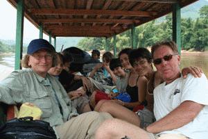 A boat load of farangs head to Luang Prabang