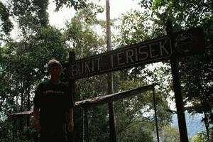 I finally appear in a picture.  Self portrait on top of Bukit Teresek