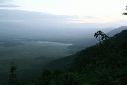 Sunrise overlooking Ngorongoro Crater.