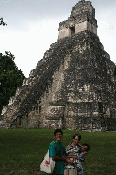 The Picado-Curtis' say good-bye to Templo I and Tikal