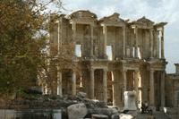 The impressive library at the Roman ruins of Ephesus