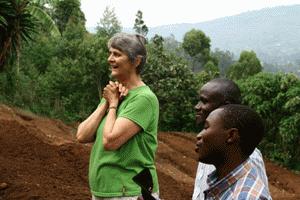 The week's success of cultivating and planting the one acre plot is very evident in Marcia's expression of gratitude and appreciation.