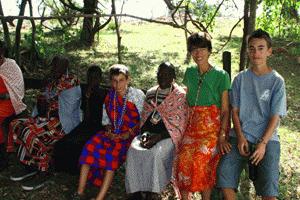 Our family enjoys the festival with Ole-Ronkei's mother and grandmother.