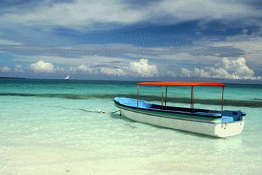 RTW0112  Boat anchored off Kendwa Beach