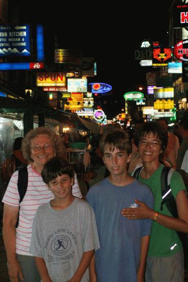 The famous Farang hangout of Khao San Road in Bangkok