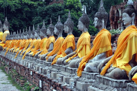 Buddha's at the ruins of Ayuthaya