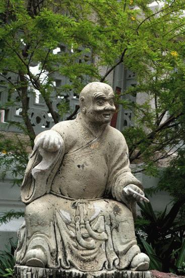 One of many sculptures on the grounds of the Grand Palace