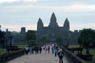 Early morning at Angkor Wat, the World's largest religious structure.