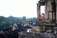 Therese, Peter and Paul overlooking the grounds of Angkor Wat.