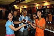 Cheers! Toasting of port wine at Castelhino near the Douro River in Northern Portugal.