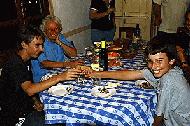 Peter and Paul have an after dinner toast of port wine.