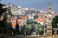 Overlooking the town of Lamego from one of the many levels in the staircase going up the hill