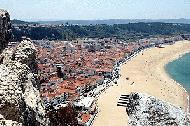 Overlooking the picturesque beachside resort village of Nazare.