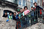 Overlooking the Douro River in Porto during the gigantic San Joao do Porto festivel.