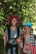 Trekkers Peter and Paul display big smiles after eluding a King Cobra on day 3.