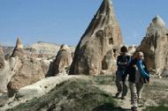 Hiking near Rose Valley from Goreme to Cauvsin