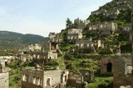 A stone housed ghost town was created near Fethiye when the entire town of greek orthodox moved to Greece in 1920.