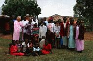 The new Enoosaen gang take a photo with our new Maasai wardrobe.