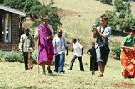 The prophet and the paparazzi.  Paul's 12th birthday party... Maasai style.