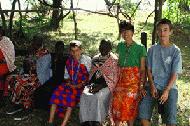 Our family enjoys the festival with Ole-Ronkei's mother and grandmother.