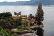 Traditional house overlooking Lake Toba