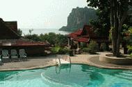 A view from the pool at our hotel on East Railay Beach