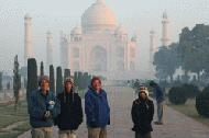 A family picture at the Taj Mahal in Agra, India