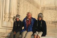 G-Ma, Peter and Paul pose in front of the Taj